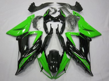 Meilleurs Carénages Moto Kawasaki ZX6R 2013-2018 - Vert Noir Brillant