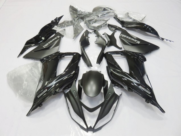 Carénages Moto Kawasaki ZX6R 2013-2018 - Noir Brillant Noir Mat