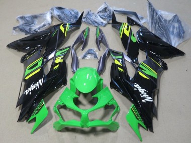 Meilleurs Carénages Moto Kawasaki ZX6R 2019-2022 - Vert Jaune Noir Brillant
