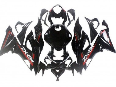 Meilleurs Carénages Moto Kawasaki ZX6R 2019-2022 - Noir Brillant Rouge