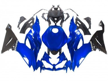 Meilleurs Carénages Moto Kawasaki ZX6R 2019-2022 - Bleu Noir Brillant