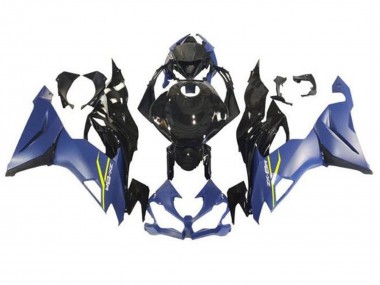 Meilleurs Carénages Moto Kawasaki ZX6R 2019-2022 - Bleu Mat Noir Brillant