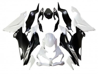 Meilleurs Carénages Moto Kawasaki ZX6R 2019-2022 - Blanc Noir Mat