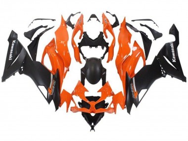 Meilleurs Carénage Moto Kawasaki ZX6R 2019-2022 - Orange Noir Mat