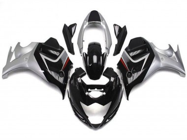 Meilleurs Carénages Moto Suzuki GSX650F 2008-2013 - Noir Brillant Argent