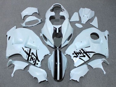Meilleurs Carénages Moto Suzuki GSXR1000 1996-2007 - Blanc Noir Bande