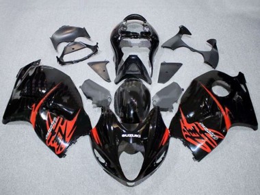 Meilleurs Carénages Moto Suzuki GSXR1000 1996-2007 - Noir Brillant Rouge