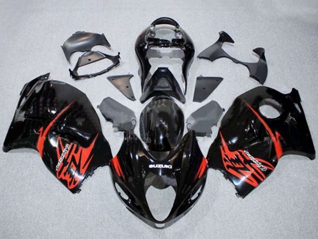 Carénages Moto Suzuki GSXR 1300 Hayabusa 1996-2007 - Noir Brillant Rouge