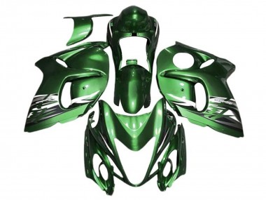 Meilleurs Carénages Moto Suzuki GSXR 1300 Hayabusa 2008-2020 - Vert Argent Blanc