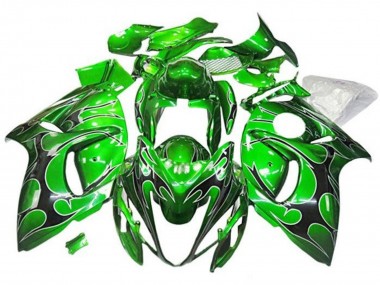 Meilleurs Carénages Moto Suzuki GSXR 1300 Hayabusa 2008-2020 - Vert Noir Tribal