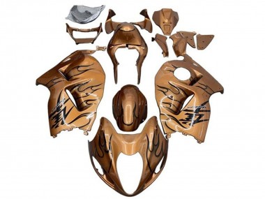 Meilleurs Carénages Moto Suzuki GSXR 1300 Hayabusa 2008-2020 - Bronze Noir Flamme