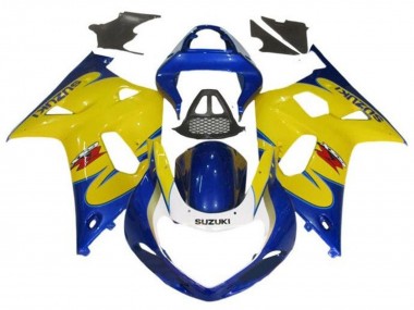 Meilleurs Carénages Moto Suzuki GSXR1000 2000-2002 - Jaune Bleu Tribal
