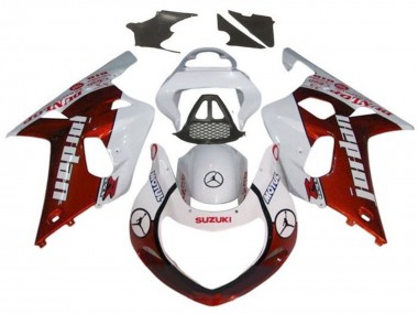 Meilleurs Carénages Moto Suzuki GSXR1000 2000-2002 - Blanc Rouge Jordan
