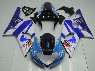 Meilleurs Carénages Moto Suzuki GSXR1000 2000-2002 - Bleu Blanc Noir Brillant Bleu Clair 05