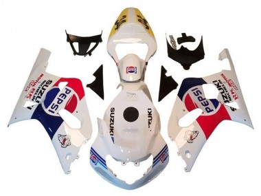Meilleurs Carénages Moto Suzuki GSXR1000 2000-2002 - Blanc Rouge Bleu Pepsi