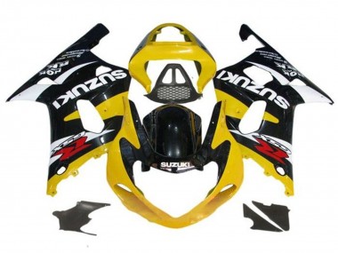 Meilleurs Carénages Moto Suzuki GSXR1000 2000-2002 - Jaune Noir Brillant Blanc Rouge