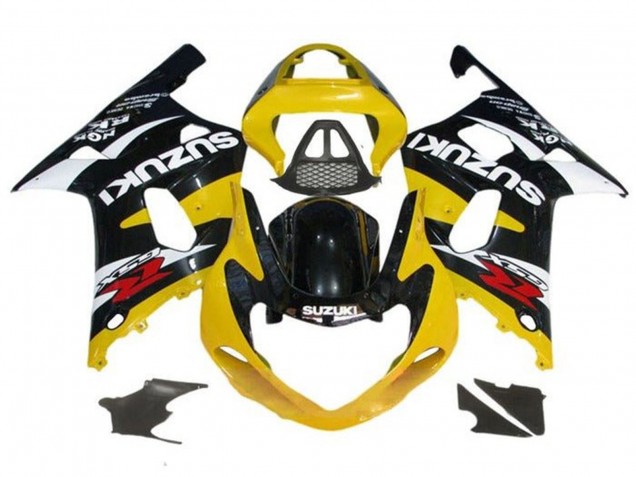 Carénages Moto Suzuki GSXR1000 2000-2002 - Jaune Noir Brillant Blanc Rouge
