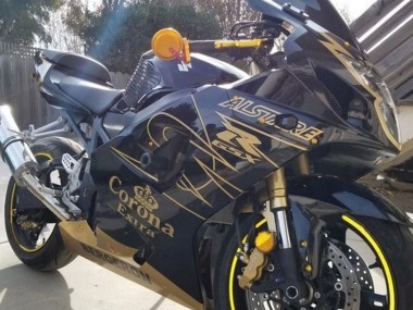 Meilleurs Carénages Moto Suzuki GSXR 1000 2003-2004 - Noir Or Corona
