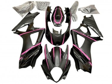 Meilleurs Carénages Moto Suzuki GSXR 1000 2005-2006 - Noir Brillant Noir Mat Rose