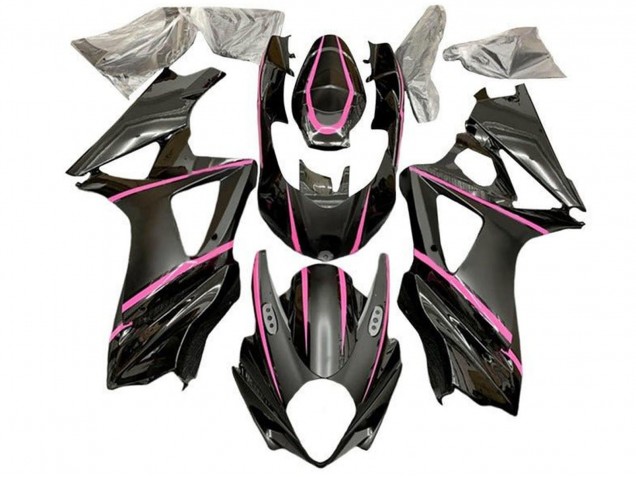 Carénages Moto Suzuki GSXR 1000 2005-2006 - Noir Brillant Noir Mat Rose