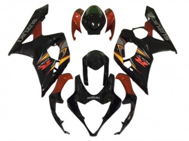Meilleurs Carénages Moto Suzuki GSXR 1000 2005-2006 - Noir Rouge Jaune Gris
