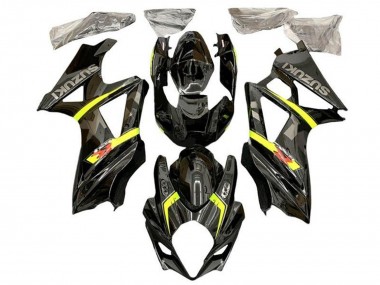 Meilleurs Carénages Moto Suzuki GSXR 1000 2005-2006 - Noir Jaune Gris