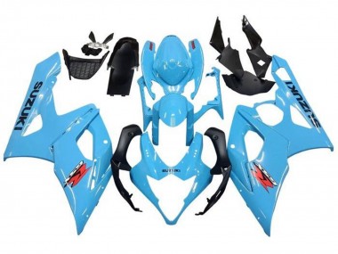 Meilleurs Carénages Moto Suzuki GSXR 1000 2005-2006 - Bleu Clair Noir Rouge