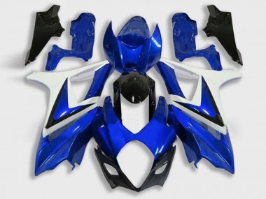 Meilleurs Carénage Moto Suzuki GSXR 1000 2005-2006 - Blanc Bleu Noir