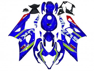 Meilleurs Carénages Moto Suzuki GSXR 1000 2005-2006 - Bleu Vert Blanc Rouge