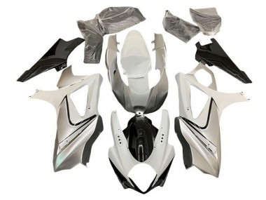 Meilleurs Carénage Moto Suzuki GSXR 1000 2005-2006 - Blanc Brillant Argent Noir