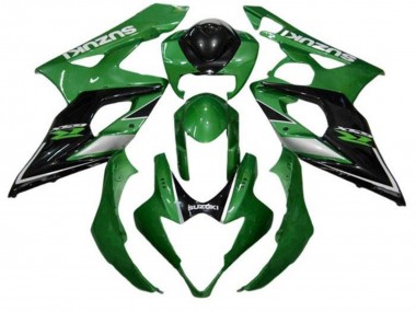 Meilleurs Carénages Moto Suzuki GSXR 1000 2005-2006 - Vert Noir Argent