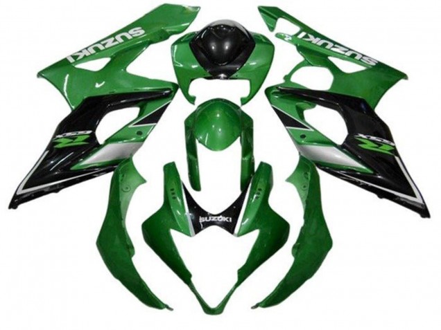 Carénages Moto Suzuki GSXR 1000 2005-2006 - Vert Noir Argent
