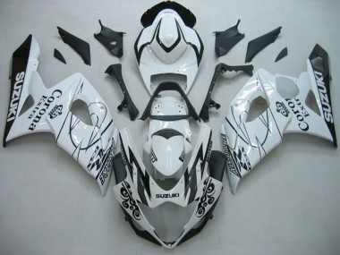 Meilleurs Carénages Moto Suzuki GSXR 1000 2005-2006 - Blanc Noir Alstare Corona