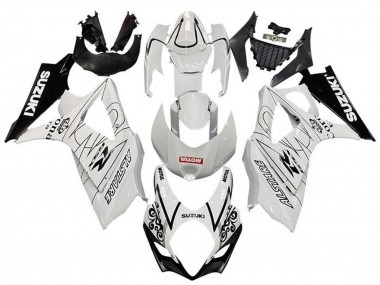 Meilleurs Carénages Moto Suzuki GSXR 1000 2005-2006 - Blanc Noir Corona Motul