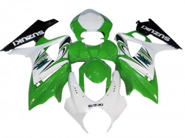 Meilleurs Carénages Moto Suzuki GSXR 1000 2005-2006 - Blanc Vert Noir