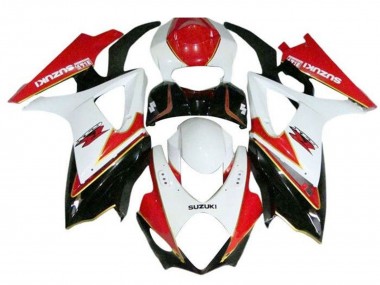 Meilleurs Carénages Moto Suzuki GSXR 1000 2005-2006 - Blanc Rouge Noir Or