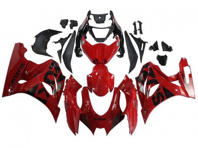 Carénages Moto Suzuki GSXR1000 2017-2024 - Rouge Noir Argent