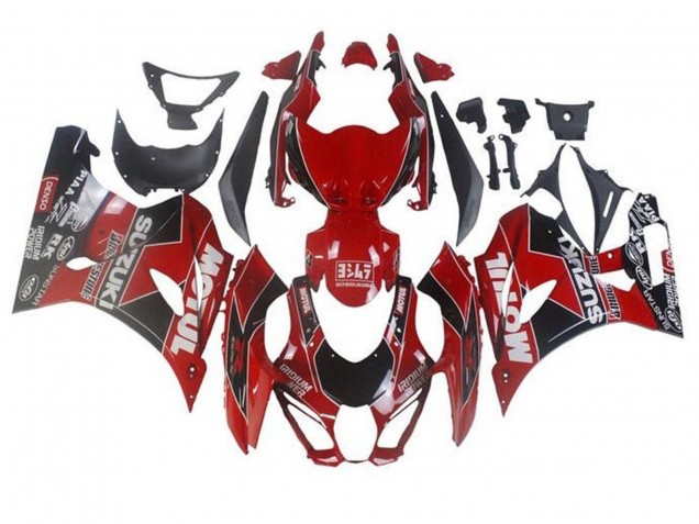 Carénages Moto Suzuki GSXR1000 2017-2024 - Rouge Blanc Noir Motul