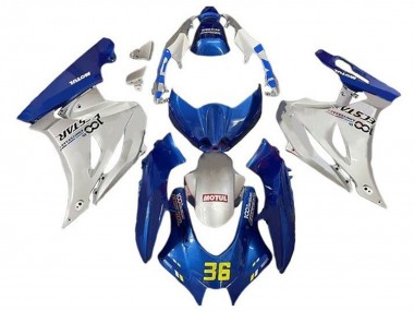 Meilleurs Carénages Moto Suzuki GSXR1000 2017-2024 - Bleu Argent Motul 36