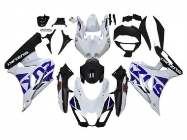 Meilleurs Carénage Moto Suzuki GSXR1000 2017-2024 - Blanc Bleu Noir