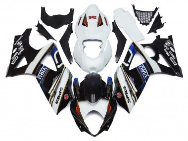 Meilleurs Carénages Moto Suzuki GSXR 1000 2007-2008 - Blanc Bleu Noir VIRU