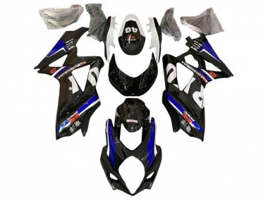Meilleurs Carénages Moto Suzuki GSXR 1000 2007-2008 - Noir Blanc Bleu Yoshimura