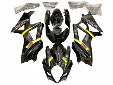 Meilleurs Carénages Moto Suzuki GSXR 1000 2007-2008 - Noir Jaune Rouge Gris