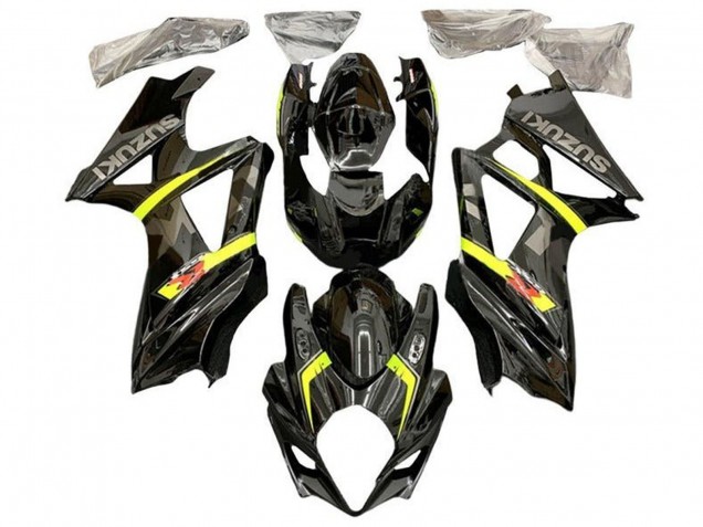 Carénages Moto Suzuki GSXR 1000 2007-2008 - Noir Jaune Rouge Gris