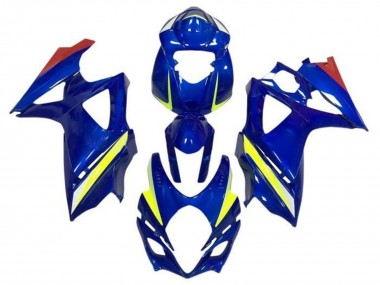 Meilleurs Carénages Moto Suzuki GSXR 1000 2007-2008 - Bleu Jaune Rouge