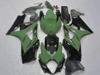 Meilleurs Carénage Moto Suzuki GSXR 1000 2007-2008 - Vert Noir Brillant