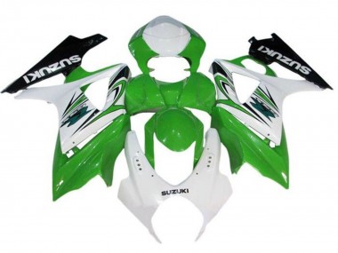 Meilleurs Carénage Moto Suzuki GSXR 1000 2007-2008 - Blanc Vert Noir