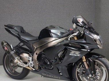 Meilleurs Carénages Moto Suzuki GSXR 1000 2009-2016 - Noir Noir Mat Argent Mat
