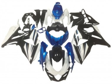 Meilleurs Kits Carénage Moto ABS Suzuki GSXR 1000 2009-2016 - Blanc Bleu Noir Brillant