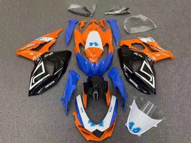 Meilleurs Carénages Moto Suzuki GSXR 1000 2009-2016 - Orange Bleu Noir